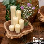 Battery Power Flickering Real Wax LED Lit Safe Flameless Candles | Indoor Pillar