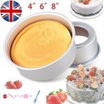 4/6/8 Inch Round Cake Pan Tin Baking Mold Mould Removable Bottom Loose Base