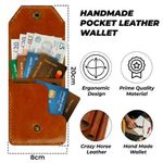 Handmade Genuine Leather Minimalist Wallet RFID Slim Card Holder Gift Box Men UK