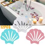 Anti Slip Shower Stickers Non Slip Grip Pads for Bath and Floor (12Pcs)