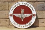 Parachute Regiment Cast Alloy Wall Plaque 23cm Diameter- New- FREE DELIVERY
