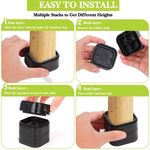 4 PCS Furniture Lift Bed Feet Adjustable Legs Riser Sofa Heightening Pads