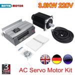 『in EU』3.8KW AC Servo Motor Driver CNC Controller Kit 220V 15N.m 2500rpm/3000rpm