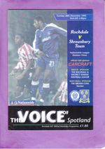 Rochdale v Shrewsbury Town  99/00