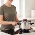 Stainless Steel Pressure Cooker Even Heat Distribution Manual Pressure Cooker