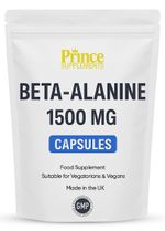 Beta Alanine 1500mg Capsules Muscle Strength Performance Vegan Amino Acids Vegan