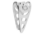 Sterling Silver Ornate Singular Jeweller'S Pendant Bail With Peg 12.5 X 6.5mm