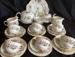 Minton Marlow Vintage Tea Set 24 Piece Teaset 6 X Trios + 2 Teapots Ex Cond