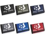Personalised Football Wallet Printed Kids Coin Holder Zip folding Boy Girl