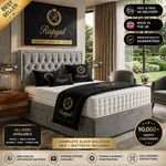 LUXURY DIVAN BED SET WITH MATTRESS  HEADBOARD STORAGE BED FAST UK DELIVERY