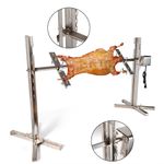 Large 53" Stainless Steel Electric Tripod Rotisserie Spit Hog Pig Roast BBQ Set