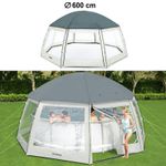 6 Meter Pool Cover Premium Pavilion Canopy, Polyester, 600 cm Octagonal