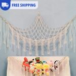 Large Bohemian Hammock Corner Hanging Net Animal Soft Toy Storage Decor Bedroom