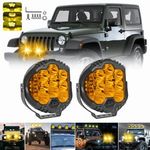 7'' Car LED Work Light Pods Spot Flood Combo Fog Lamp Lights Offroad Driving 51W