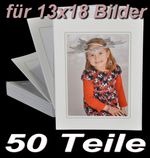 Leporello For 50 Photos 13X18 - White With Gray Line - All Passepartouts Square