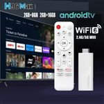 H96 Max Android 14 TV Stick 4K Media Player 2GB RAM 16GB WiFi 6 BT Quad Core