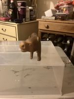 Wooden Hippo Figurine