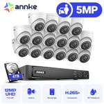 ANNKE 5MP POE CCTV CAMERA SYSTEM TWO WAY AUDIO 8 16CH 4K NVR COLOR NIGHT VISION
