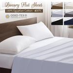 Egyptian Cotton Flat Sheet 400 TC Bed Flat Sheets Single Double Super King Size