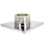 Twin Wall Console Plate with Adapter Stainless Steel Chimney Liner to Flue Pipe