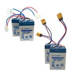 Brand New Lake Reaper Bait Boat Batteries 6 Volt 4.5Ah Pair Highest Quality