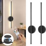 2X 50cm/80cm Battery Wall Light Wireless Rechargeable Magnetic Sconce Remote LED