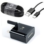 GENUINE SAMSUNG FAST CHARGER PLUG & CABLE FOR SAMSUNG GALAXY A50, A51, A70, A71