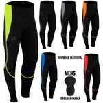 Mens Cycling Trousers Tights Thermal Padded Pants Cycle Long Legging NEW