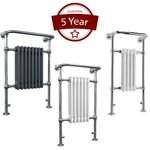 UK Radiators Towel Radiator Rail Dual Fuel Traditional Column Anthracite|White