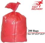 Red Laundry Bags with Soluble Dissolving Strip Water Soluble Linen Bags