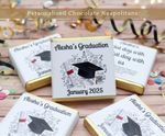 Personalised Chocolate Graduation University Hat and Scroll Party Favours