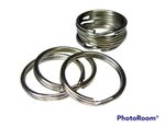 SPLIT RINGS STEEL 18MM KEYRING SILVER KEYCHAIN CRAFTS HOOP LOOP FISHING UK