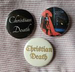 Christian Death three 25mm button badges inc 'Ashes' design. Free UK postage!