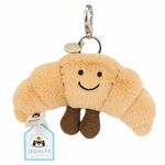 NEW Jellycat Croissant plushBag Charm Soft Plush Keyring Gift New With Tags UK