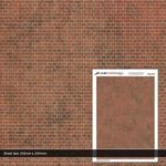 ENGLISH BOND DIRTY RED BRICK PAPER FOR OO GAUGE & 1:76 MODEL RAIL-TX263-OO