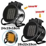 2KW-3KW Tilting Electric Industrial Workshop Garage Office Home Space Fan Heater