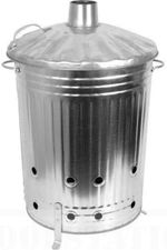 90 Litre 90L Extra Large Galvanised Metal Incinerator Recycle Garden Wood Burner