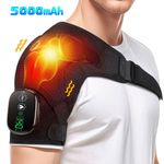 Electric Heated Shoulder Brace Vibration Massager for Rotator Cuff Pain Relief