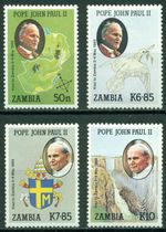 Zambia Scott #470-473 MNH State Visit of Pope John Paul II CV$14+
