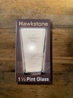 Official Hawkstone "The Farmer’s Pint" Glass - 1.5 Pint (30oz)  New and boxed.