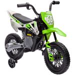 Kids Electric Motorbike with Twist Grip Throttle Music Green