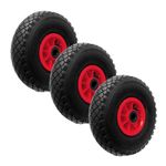 3 x 10" Wheels 3.00-4 (260 x 85) Pneumatic Sack Truck Barrow 20mm Axle Bore