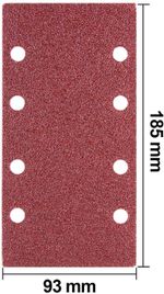 Sandpaper Sanding Sheets - Hook & Loop - Electric Sander Sheet Size 93mm x 185mm