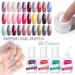 Nail Dipping Powder System Starter Kit Powders Dip Set Activator Top Coat Colour