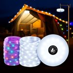 Camping String Light 20ft 4-in-1 Camp Lamp 8 Mode Waterproof USB Portable O/door