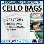 Clear Cellophane Cello Bags Self Seal Picture Photo Mount 7" x 7" 185mm x 177mm