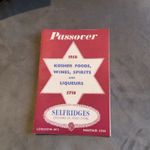 Vtg 1958 Selfridges London Passover Price List - Kosher Food & Wine Catalog 5718