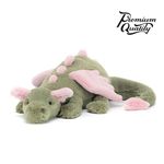 Malachy Dragon Plush Toy Green Pink Exclusive Cute Kawaii Stuffed Animal Gift