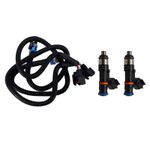2Pcs Fuel Injector with Pigtail Harness Fit For Polaris Ranger XP 800 Ranger 800
