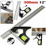 300mm Adjustable Engineers Combination Try Square Set Right Angle Guide UK Stock